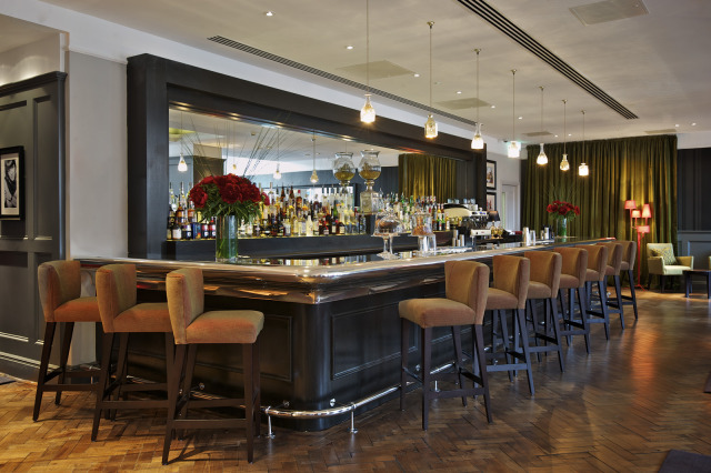 The gleaming bar