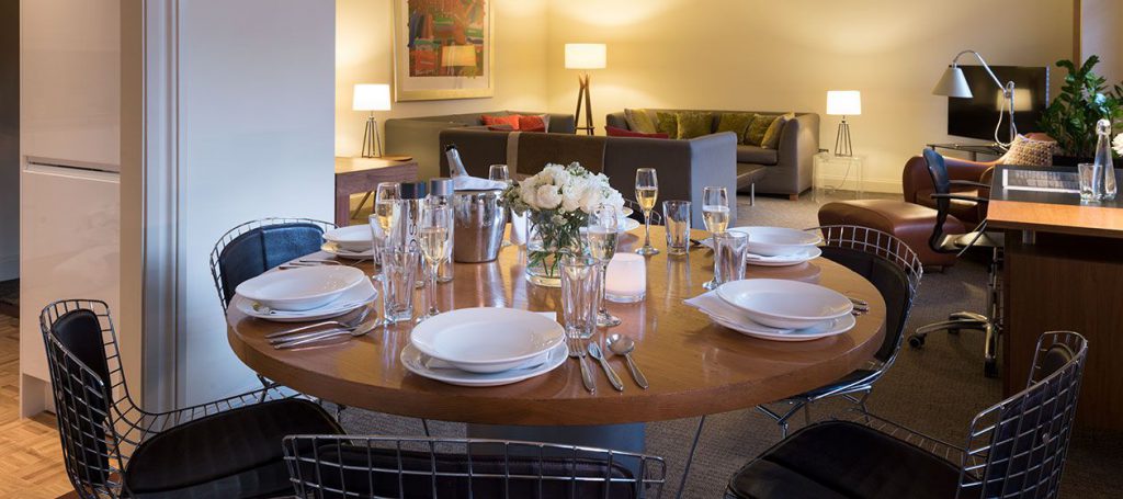 An immaculately laid out table