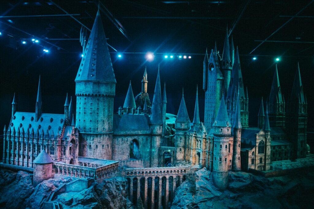 harry potter london studio tour hogwarts castle set model